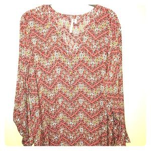 Long sleeve flowing blouse